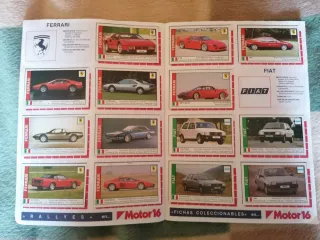 Álbum Cromos Coches Motor 16 Cusco completo.