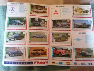 Álbum Cromos Coches Motor 16 Cusco completo.