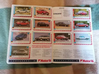 Álbum Cromos Coches Motor 16 Cusco completo.