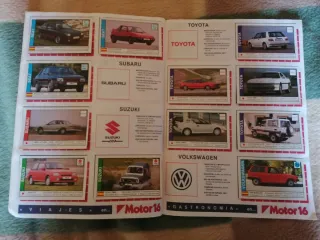 Álbum Cromos Coches Motor 16 Cusco completo.
