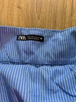 Top azul sin tirantes