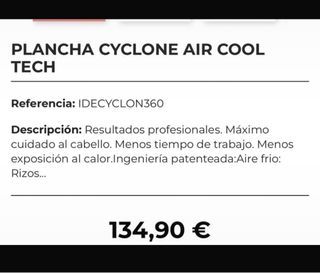 Plancha Cyclone Air Tech Ditalian Negra