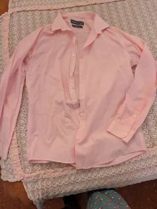 Camisa de vestir rosa Primark Slim Fit Talla L