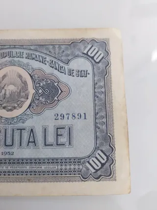 Billete 100 Lei Rumanía 1952