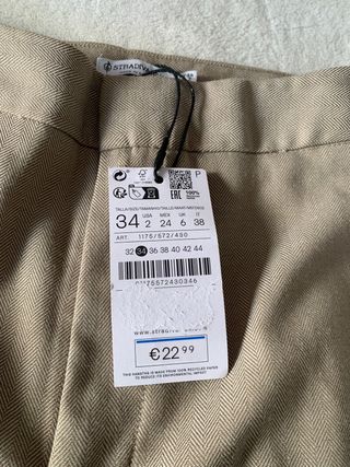 Pantalones Stradivarius Beige Talla XS/34