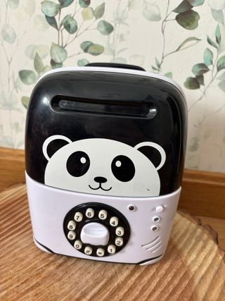 Hucha Panda tipo caja fuerte