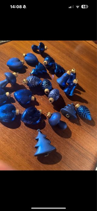 Addobbi natalizi per Albero Natale Blu Vetro