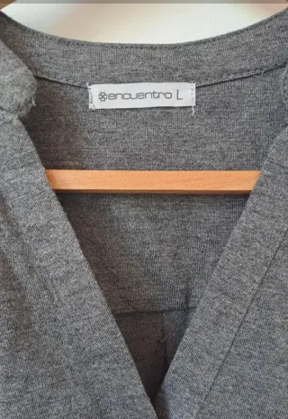 Vestido camisero gris