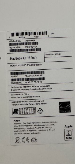MacBook Air 15 Plata
