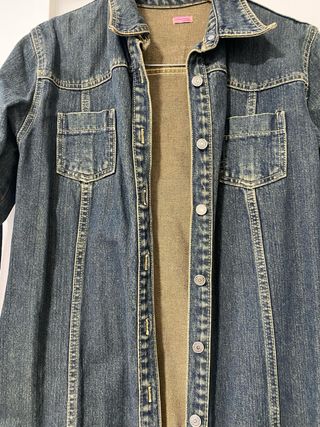 Chaqueta vaquera midi azul