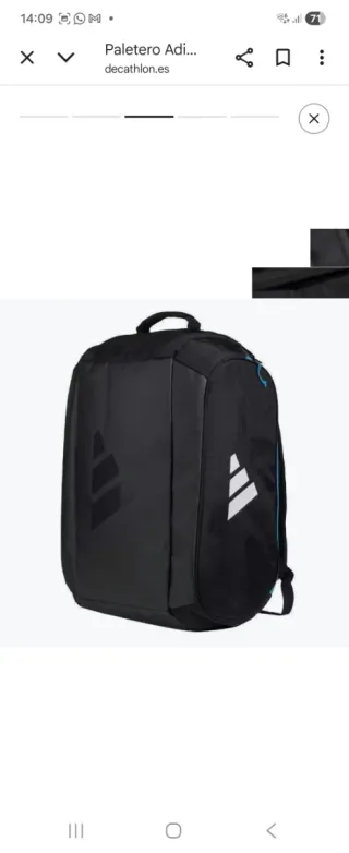 Mochila Paletero Adidas Negra
