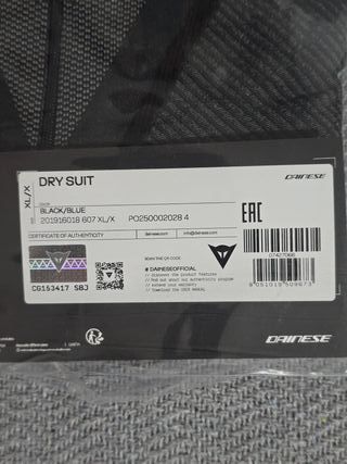Mono Interior moto Dainese Dry Suit Talla XL NUEVO