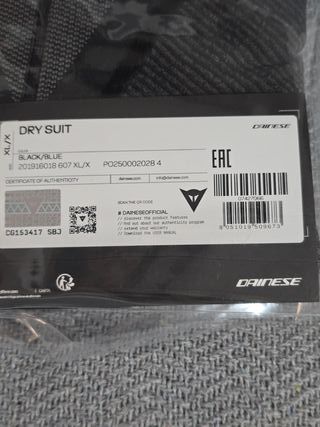 Mono Interior moto Dainese Dry Suit Talla XL NUEVO
