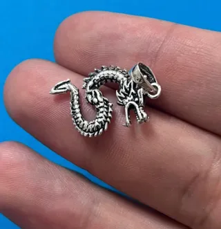 Poderoso Colgante Dragón Plata De Ley 925