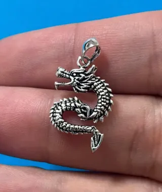Poderoso Colgante Dragón Plata De Ley 925