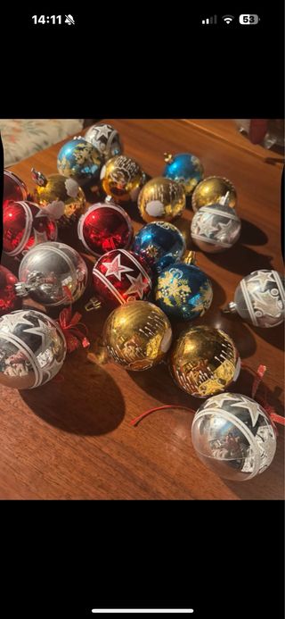 Addobbi natali Palline Albero Natale Vetro Plastic