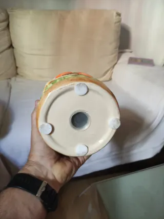 Porta monete a forma di hamburger in ceramica da 19 cm