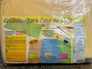 Colchón Plegable Cuna Azul