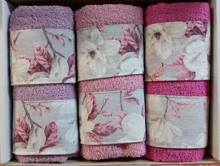 Set asciugamani cotone decorati