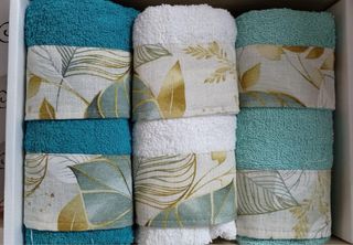 Set asciugamani cotone decorati
