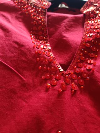 Blusa Y&J manga larga con lentejuelas