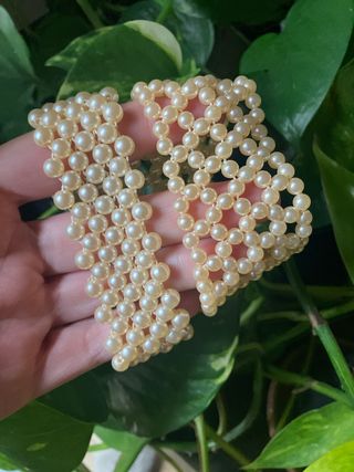 2 braccialetti perle finte vintage