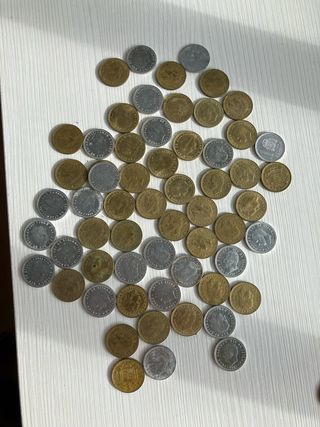 Lote Monedas Antiguas Pesetas Céntimos