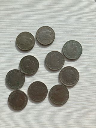 Lote Monedas Antiguas Pesetas Céntimos