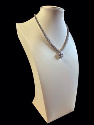 Collana con ciondolo a cuore scintillante