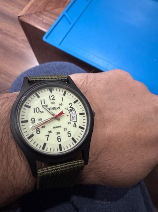 Reloj XINEW Cuarzo Campo Aviador Verde Negro