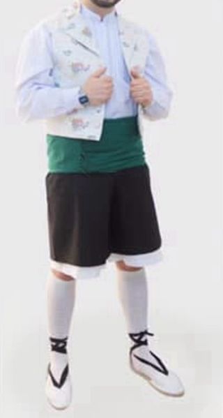 Traje de Fallero Multicolor. talla M