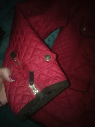 Chaqueta acolchada roja mujer talla 52