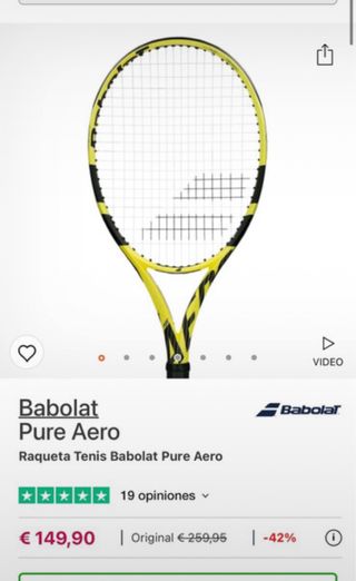 Raqueta Babolat Pure Aero