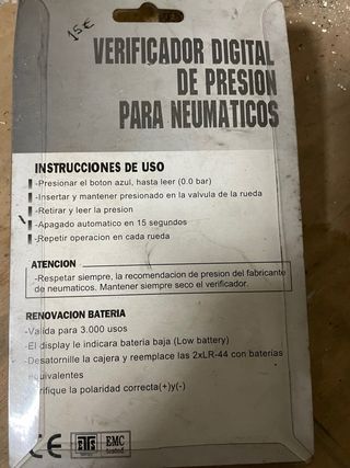 Verificador Presión Neumáticos Digital TYRE PLUS