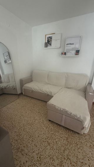 Sofá cama beige