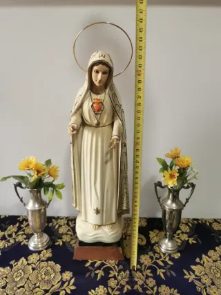 Virgen de Fátima Sagrado Corazón 46cm