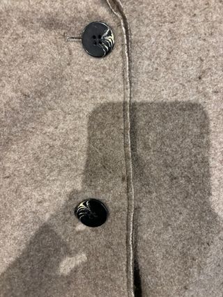 Chaqueta larga beige/marrón talla 46/48