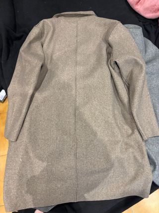 Chaqueta larga beige/marrón talla 46/48