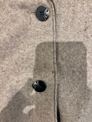 Chaqueta larga beige/marrón talla 46/48