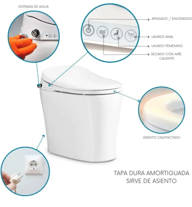 vv Inodoro Compacto Japonés con Bidet