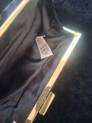 Bolso de fiesta negro Marks spencer en terciopelo