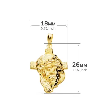 Colgante Cristo Cruz Oro 18k