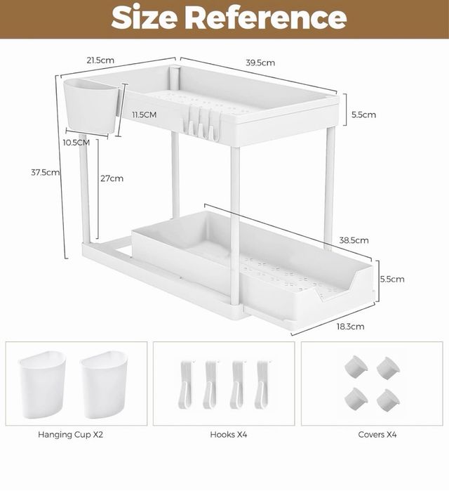 Scaffale organizzatore sotto lavandino
