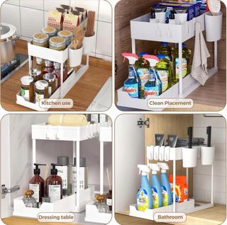 Scaffale organizzatore sotto lavandino