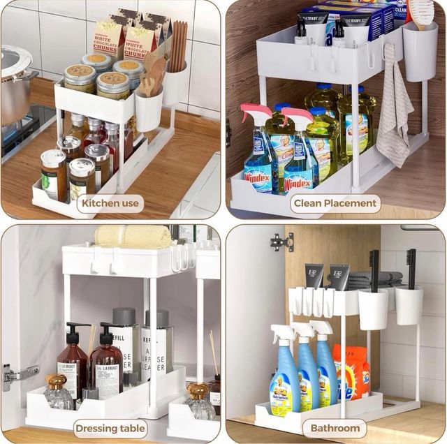 Scaffale organizzatore sotto lavandino