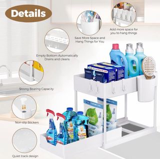 Scaffale organizzatore sotto lavandino