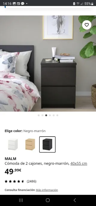 Mesita de noche Ikea (Malm)