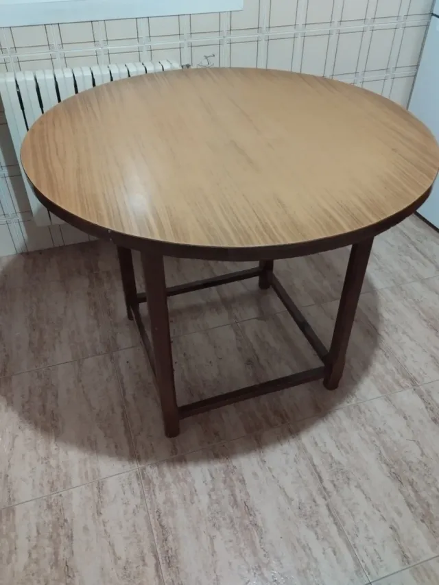 Mesa camilla redonda madera