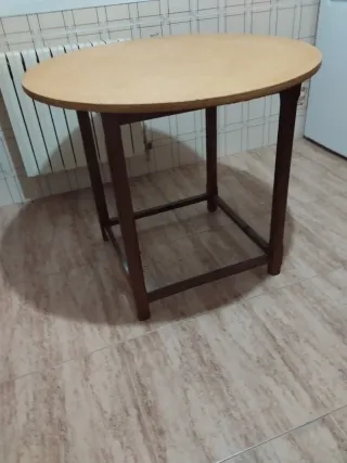 Mesa camilla redonda madera