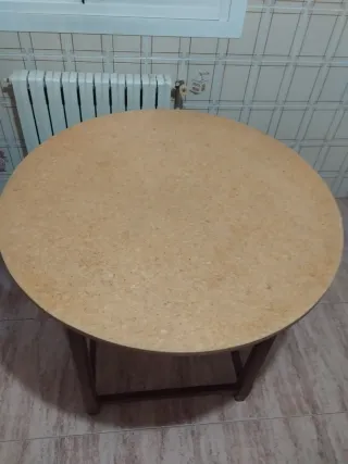 Mesa camilla redonda madera
